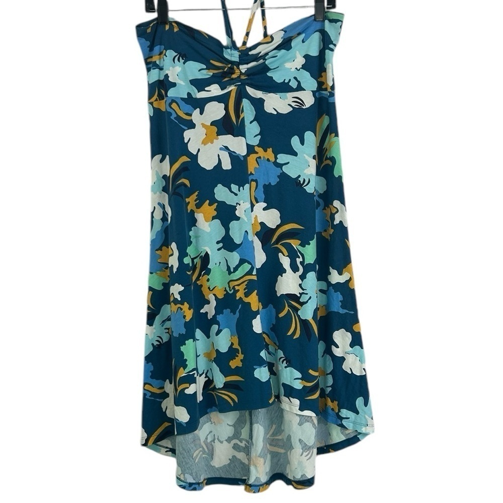 Patagonia Kamla Blue Convertible Floral Halter Dress Skirt Outdoor Womens Small